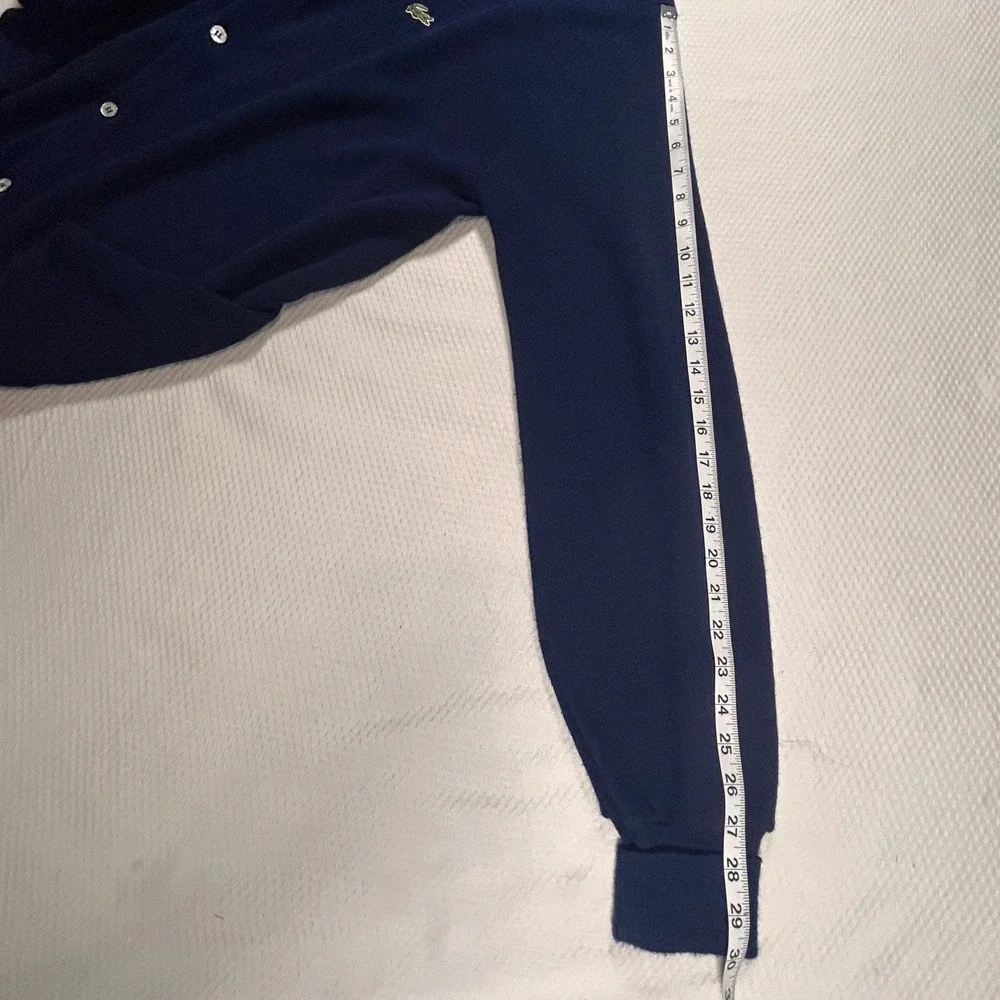 VTG 80's Izod Lacoste Navy Blue Cardigan Sweater Orlon Acrylic Big 1X USA Made